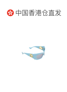 1h可退 香港直邮GUCCI 女士眼镜 GG1412S005 AW2023 蓝色 几何框