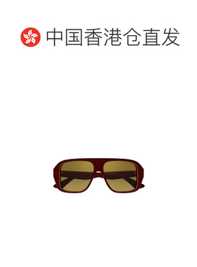 1h可退 香港直邮Gucci 古驰 男士 几何框太阳镜 GG1615S red红色