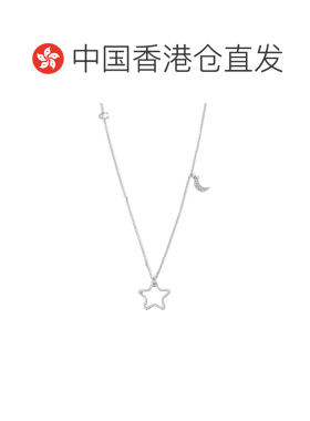 香港直邮COACH 女士项链 518490RHO111 SS2025 银色 星星耳钉和项