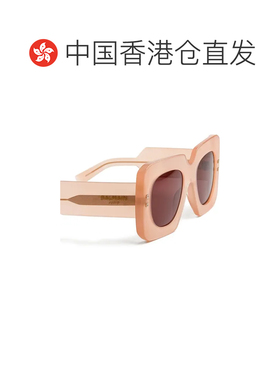 香港直邮Balmain 巴尔曼 女士 B-BOLD 裸色金色醋纤太阳镜 BPS180