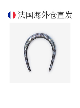 欧洲直邮自营Burberry博柏利 女士海湾蓝黄铜格纹印花发箍配饰