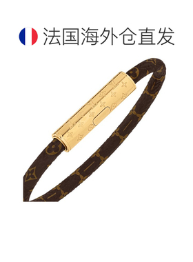 自营1h可退 欧洲直邮LV/路易威登 复古老花 黄铜手镯男女同款 棕