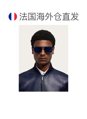 自营欧洲直邮Ferragamo菲拉格慕 男士钌色/蓝色钛金属飞行员太阳
