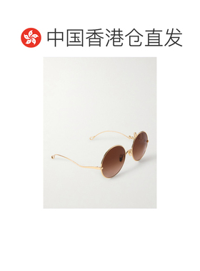 香港直邮Chloe 蔻依 女士 标志性圆框镀金太阳眼镜 CH0372S