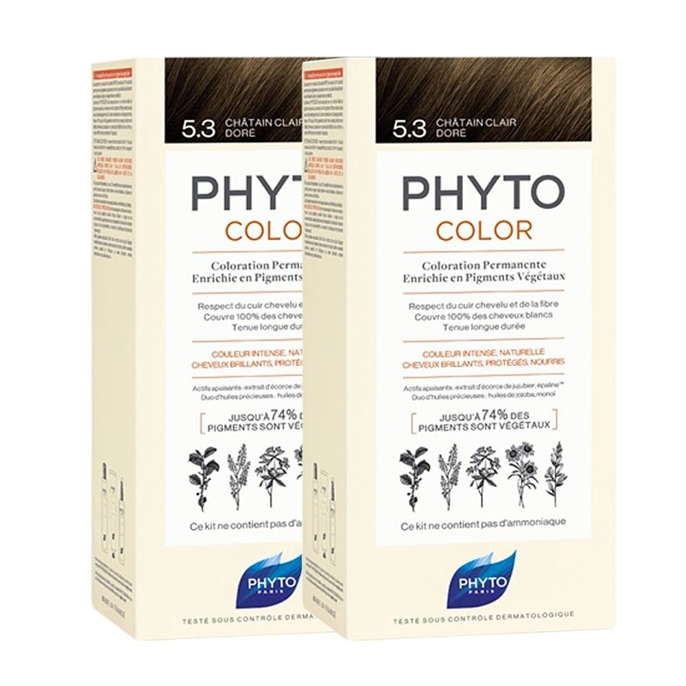 欧洲直邮PHYTO发朵全色系染发剂112ml*2盒装（显影乳液50ml+染色5 - 图2