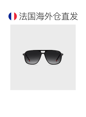 自营欧洲直邮HUGO BOSS雨果 男士黑色醋酸纤维双梁太阳镜