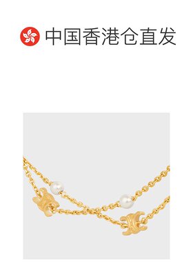 香港直邮Celine Triomphe Pearl 双项链 461DM6PRB.珍珠