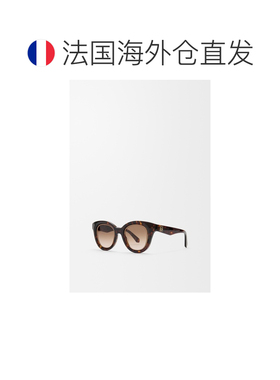 自营欧洲直邮LOEWE罗意威 Anagram女士棕色醋酸迷你蝴蝶太阳镜