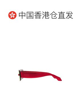 1h可退 香港直邮Alaia 女士 矩形太阳眼镜 AA0083S004 red红色 舒