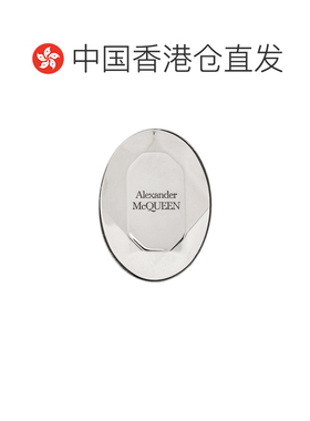 香港直邮mcqueen 亚历山大 麦昆 男士 切面晶石镶嵌徽标戒指 7480