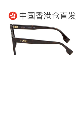 1h可退 香港直邮Fendi 芬迪 女士 棕色 Lettering 太阳镜 FE40175