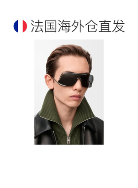 自营1h可退 欧洲直邮Loewe罗意威 女士烟灰色金属细框面罩式太阳