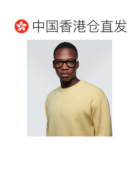 1h可退 香港直邮Gucci 古驰 男士 圆形眼镜 000919 black黑色 舒