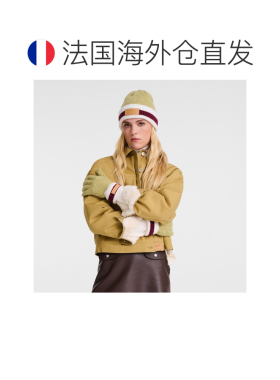 欧洲直邮自营 Longchamp珑骧 女士灰绿色手套 袖口【付后1h可退】