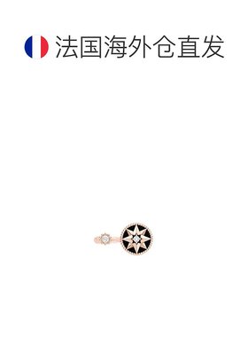 自营欧洲直邮Dior 迪奥 女士黑色玫瑰金戒指新款