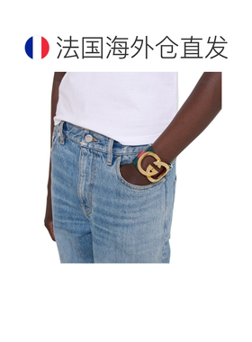 自营欧洲直邮GUCCI古驰 Interlocking女士金色黄铜绿色红色树脂手