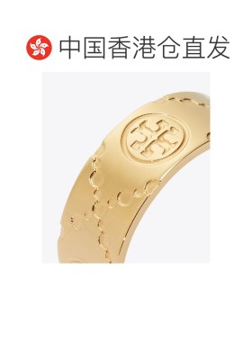 香港直邮TORY BURCH 女士戒指 159311720 SS2026 金色 T 字母戒指