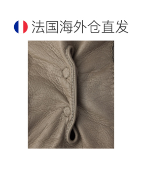 自营欧洲直邮PRADA普拉达 女士灰色皮革手套