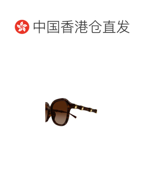 香港直邮GUCCI 女士眼镜 GG2061SA002 SS2026 棕色 几何框太阳镜