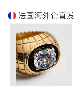 自营欧洲直邮Dior迪奥 Rocks 女士金色闪耀水晶戒指