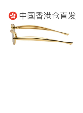 香港直邮Bottega Veneta 葆蝶家 女士 金色 Sardine Oval 太阳镜