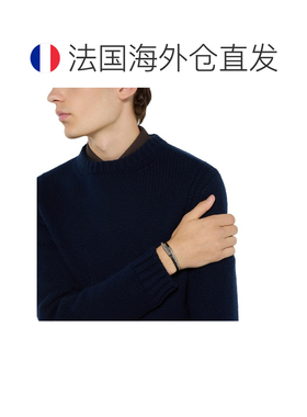 自营欧洲直邮GUCCI古驰 GG黑色皮革双圈手链男女通用