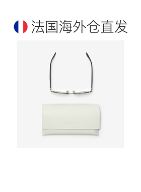 自营欧洲直邮Burberry博柏利 Shield系列男士银色金属飞行员太阳