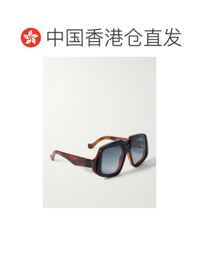 1h可退 香港直邮LOEWE 罗意威 女士 Anagram 大号飞行员龟甲色醋
