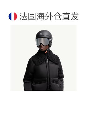 自营欧洲直邮Moncler盟可睐 Snowflare哑光黑色尼龙滑雪面罩男女