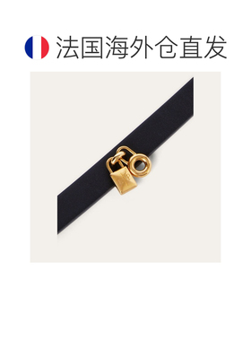 自营欧洲直邮Loro Piana 女士黑色/金色小牛皮手镯手链配饰