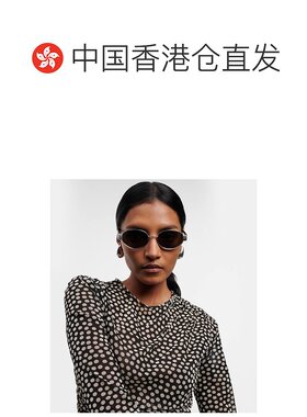 1h可退 香港直邮Celine 思琳 女士 Triomphe 椭圆形金属太阳眼镜