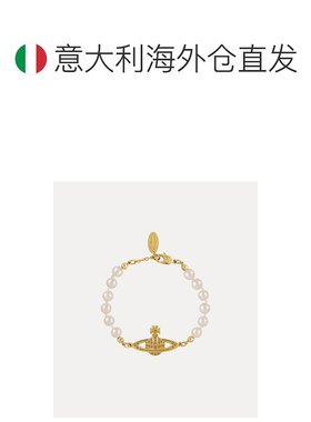 欧洲直邮VIVIENNE WESTWOOD西太后经典珍珠星球浮雕手链金新款