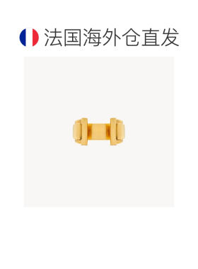 自营欧洲直邮YSL圣罗兰 女士金色黄铜卷轴手镯配饰
