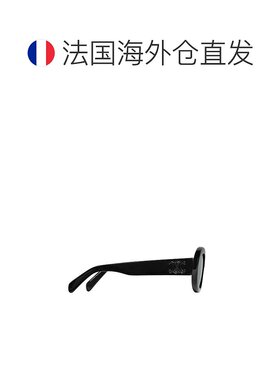 自营1h可退 欧洲直邮Celine/赛琳 女士黑色醋酸纤维logo标志椭圆