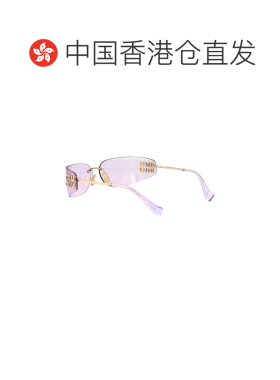 1h可退 香港直邮Miu Miu 缪缪 女士 Eyewear 环绕式框架太阳镜 0M