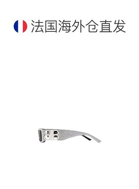 自营欧洲直邮Balenciaga巴黎世家 Dynasty女士黑色矩形太阳眼镜