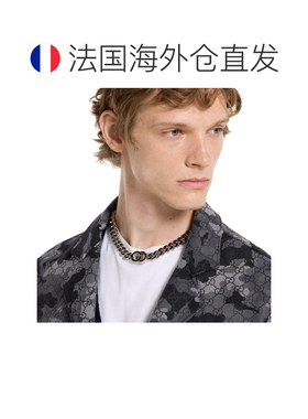 自营欧洲直邮GUCCI古驰 Interlocking男士扁平链环项链