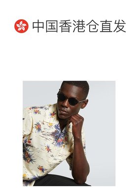 香港直邮Prada 普拉达 男士 椭圆形太阳眼镜 black黑色 舒适时尚