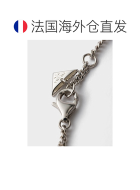 自营欧洲直邮PRADA普拉达 男士黑色金属手链