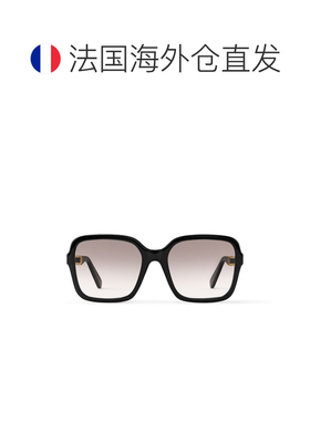 自营欧洲直邮LV路易威登 My Chain女士黑色醋酸纤维方形太阳眼镜