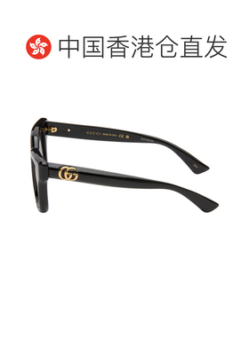 1h可退 香港直邮Gucci 古驰 女士 黑色 GG Big Square 太阳镜 GG1