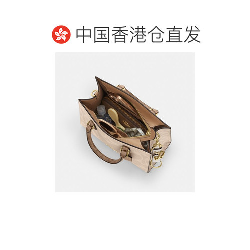 COACH/蔻驰 Maggie 24品牌Logo标志 人造革手提包单肩包女款CY676 - 图1