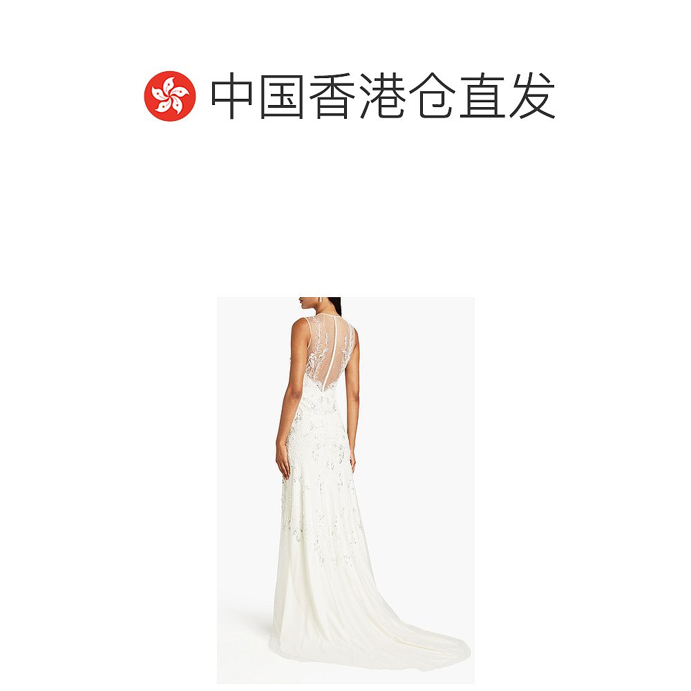 香港直邮Jenny Packham 女士Blyhe bridal 精饰薄纱礼服 - 图1