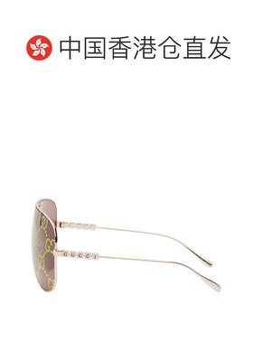 1h可退 香港直邮Gucci 古驰 女士 玫瑰金色 Mask 太阳镜 GG1436S