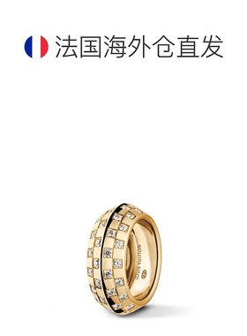 自营欧洲直邮LV路易威登 Damier金色黄金棋盘格戒指男女通用