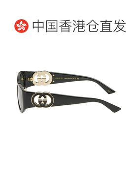 1h可退 香港直邮Gucci 古驰 女士 黑色 Hailey 太阳镜 GG2123SA00