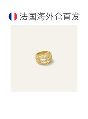 自营欧洲直邮Ba&Sh巴安诗 女士黄金色锆石戒指首饰