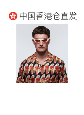 1h可退 香港直邮Gucci 古驰 男士 矩形太阳眼镜 000919 white白色