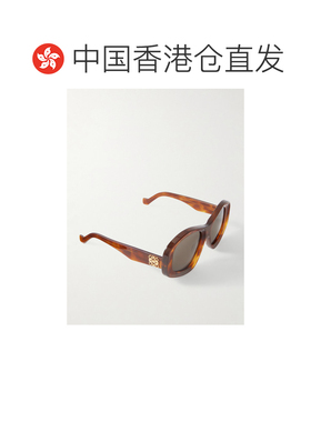 香港直邮LOEWE 罗意威 女士 Anagram 圆框龟甲色醋纤太阳眼镜 LW4