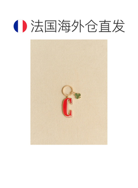 自营欧洲直邮Sezane 儿童红色珐琅钥匙扣挂件